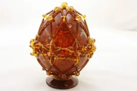 Яйцо пасхальное из янтаря "Марс"