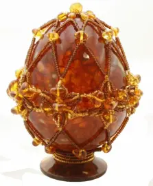 Яйцо пасхальное из янтаря "Марс"