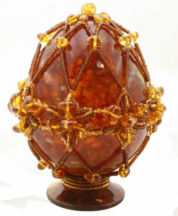 Easter egg made of amber "Mars"