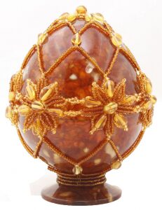 Easter egg made of amber "Summer"