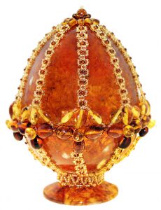 Easter egg made of amber "Emperor"
