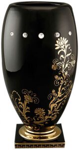 Vase "Diamante Rama" black
