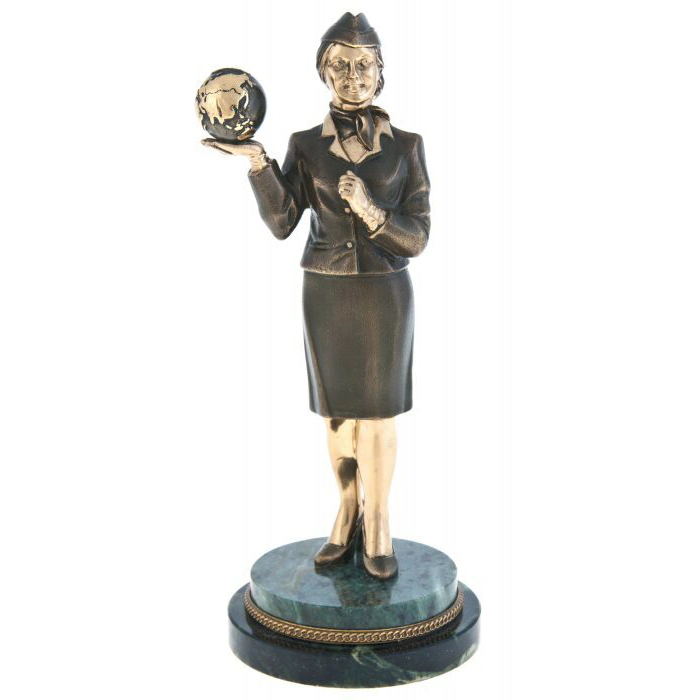 Bronze statuette "Stewardess"