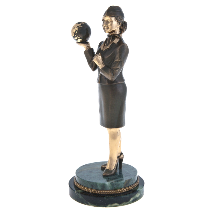 Bronze statuette "Stewardess"