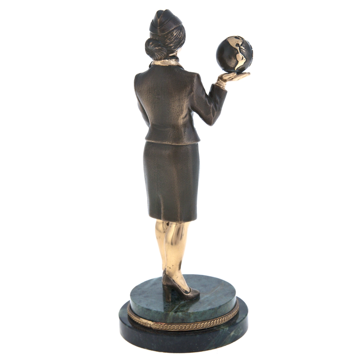Bronze statuette "Stewardess"