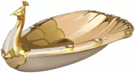 Чаша "Павлин", цвет: белый и золотой