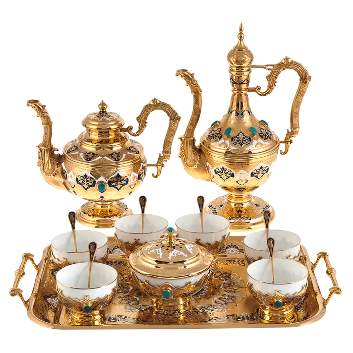 Tea set "Legend of the East" for 6 persons, Zlatoust