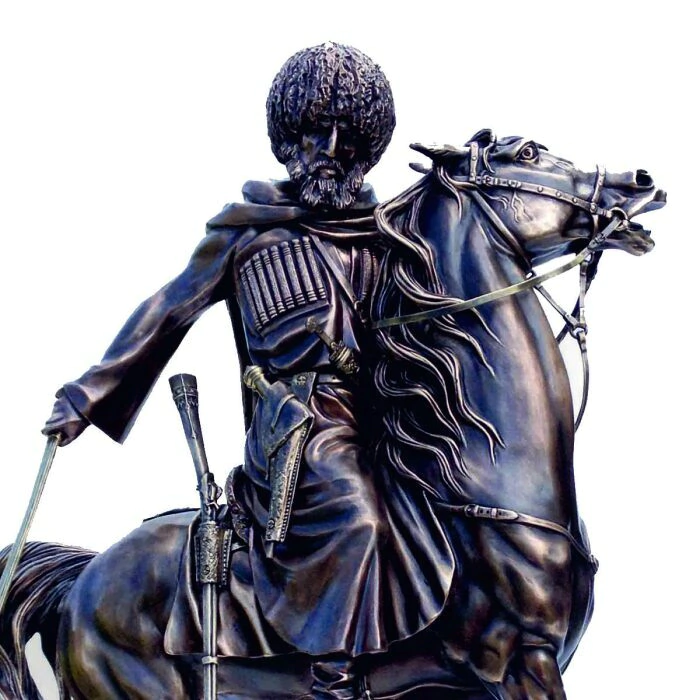 The author's bronze sculpture "Caucasian Warrior"