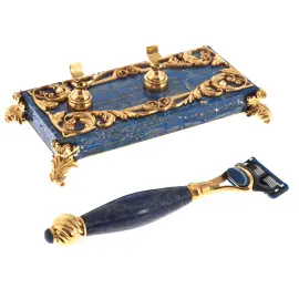 Handmade lapis lazuli shaving machine, Zlatoust