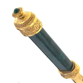 Нож для бумаги "Элита" малахит