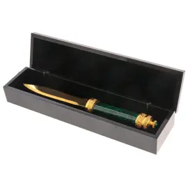 Нож для бумаги "Элита" малахит