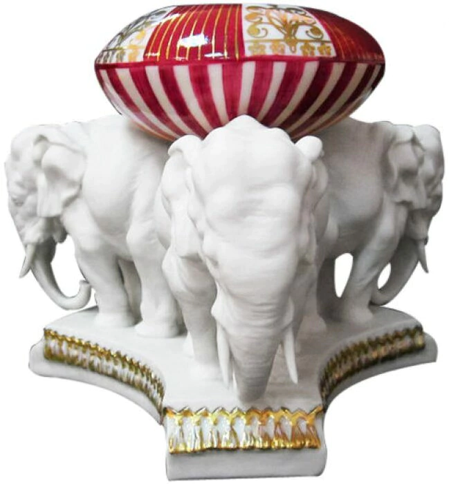 Three Elephants Ashtray statuette