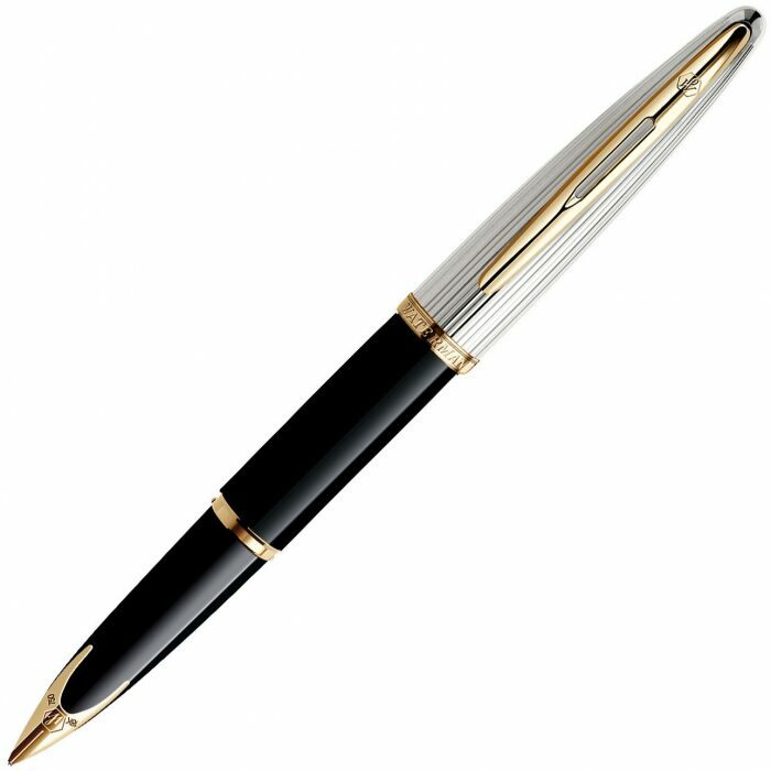 Fountain pen "Carene" De Luxe Black Silver GT F