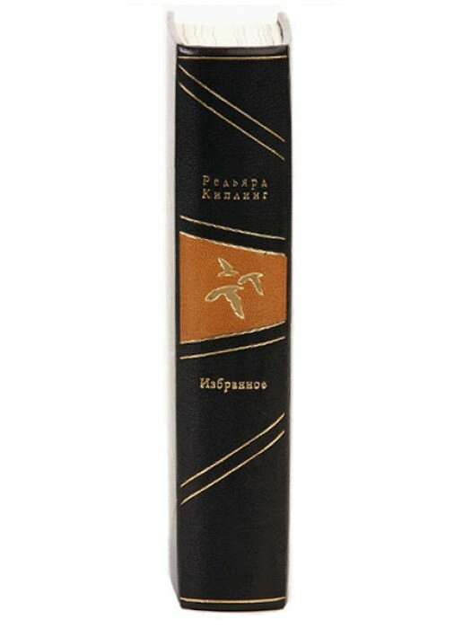 The leather-bound book "Favorites" by R. Kipling