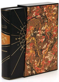 The leather-bound book "Favorites" by R. Kipling