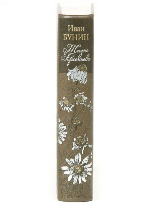 The leather-bound book "The Life of Arsenyev" by I. Bunin