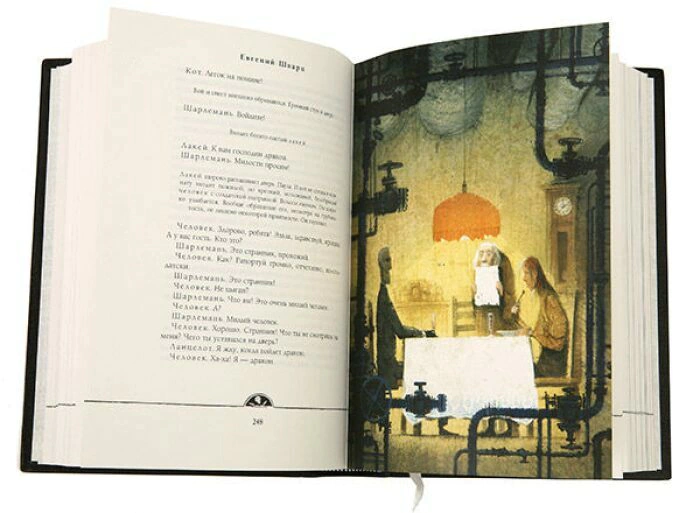 The leather-bound book "Shadow" by E. Schwartz