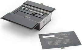 Roller pen "Duofold" Prestige Ruthenium Chiseled CT F