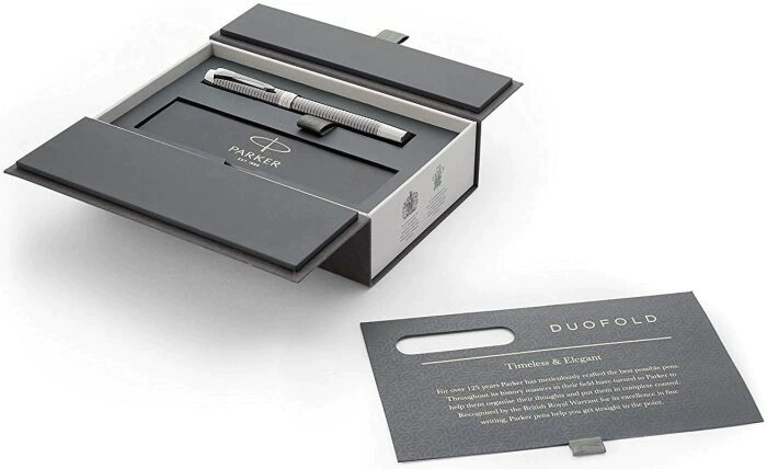 Roller pen "Duofold" Prestige Ruthenium Chiseled CT F
