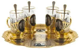 Чайный набор "Москва" на 4 персоны, Златоуст Чайный набор "Москва" на 4 персоны, Златоуст