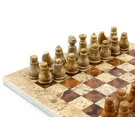 Шахматы из ракушечника и оникса "Классика" малые Шахматы из ракушечника и оникса "Классика" малые