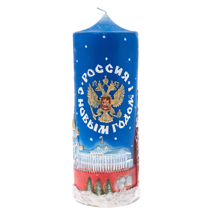 Big candle "Happy New Year, Russia!"