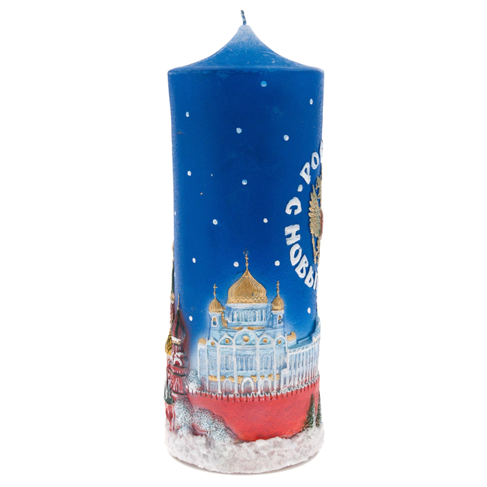 Big candle "Happy New Year, Russia!"