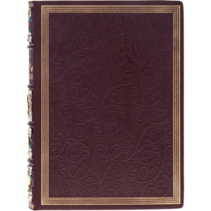 Leather-bound gift book "Old Moscow" with overlays