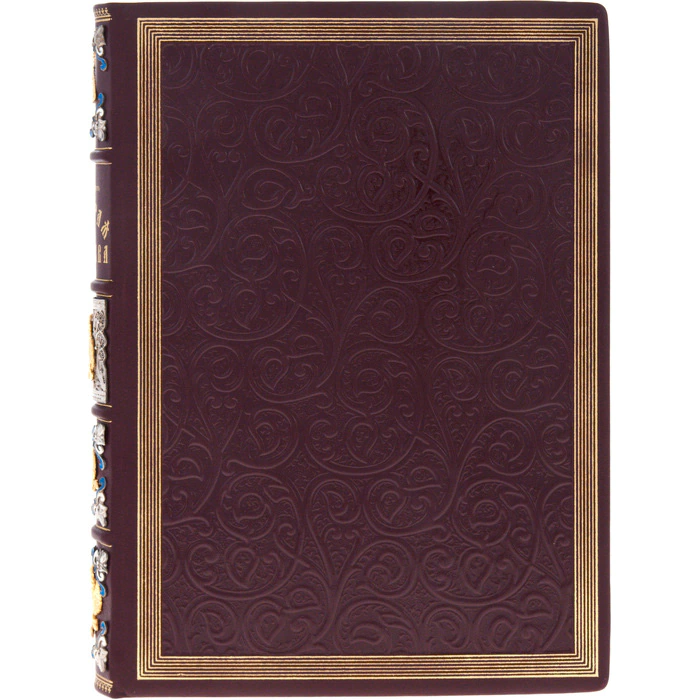 Leather-bound gift book "Old Moscow" with overlays