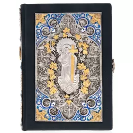 Подарочная книга в кожаном переплете "Библия" с накладками