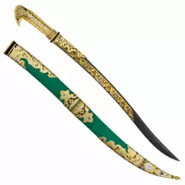 Ятаган "Турецкий" с зеленой кожей, Златоуст