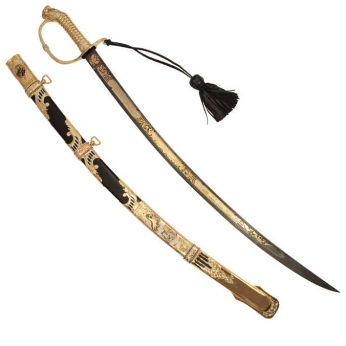 Russian saber with the coat of arms of the Russian Federation, Zlatoust