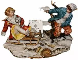 Статуэтка "Забавы на санях"