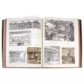 Книги в кожаном переплёте "Архитектурная энциклопедия второй половины XIX век" в 7 томах