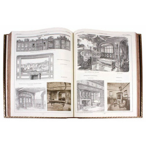 Leather-bound books "Architectural encyclopedia of the second half of the XIX century" in 7 volumes
