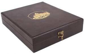 Leather-bound gift book "Monuments of Moscow"
