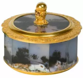 Шкатулка круглая "Дуэт"