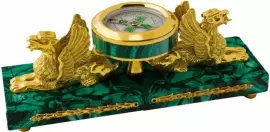 Компас "Два грифона", малахит