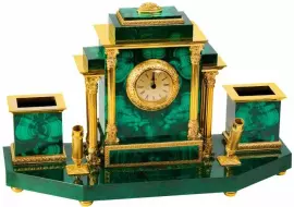 Настольный набор руководителя из малахита "Президентский"