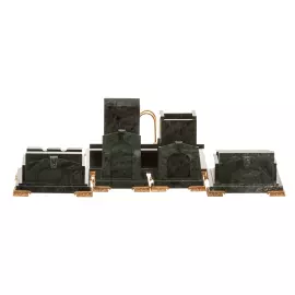 Настольный набор руководителя с часами "Арка" (итальянский мрамор)