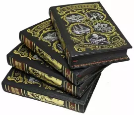 Подарочные книги в кожаном переплете "Высоцкий В. Собрание сочинений" в 4-х томах