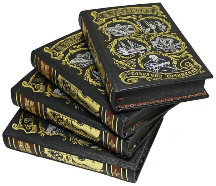 Gift books in leather binding "Vysotsky V. Collected works"