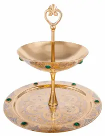 Фруктовница "Величие" с малахитом, Златоуст