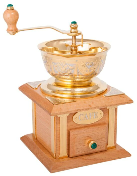 Coffee grinder "Good morning" with malachite, Zlatoust