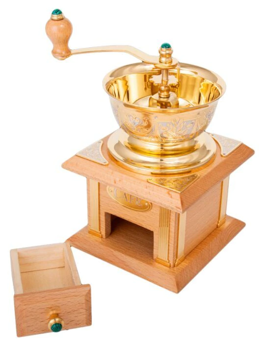 Coffee grinder "Good morning" with malachite, Zlatoust