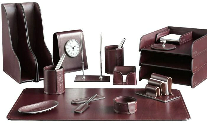 Настольный набор "Lux Full Grain Bologna Brown, 17 предметов