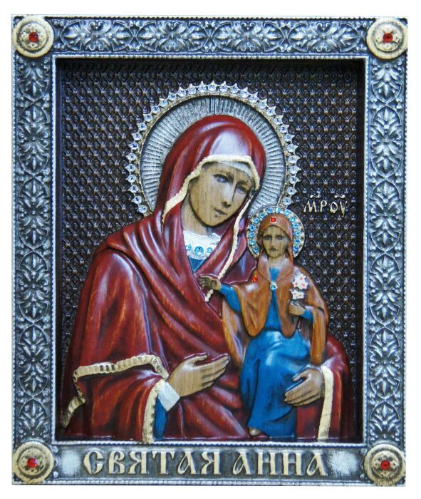 Wooden icon "Saint Anna"