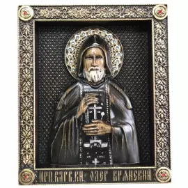 Икона из дерева "Святой Князь Олег Брянский"