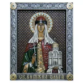 Икона из дерева "Святая Княгиня Ольга"