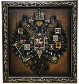 Панно "Герб Российской империи" дуб